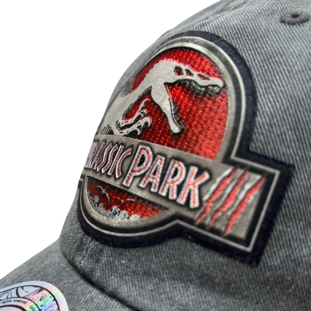 Gorra Jurassic Park III “Classic Logo” Gris Vintage