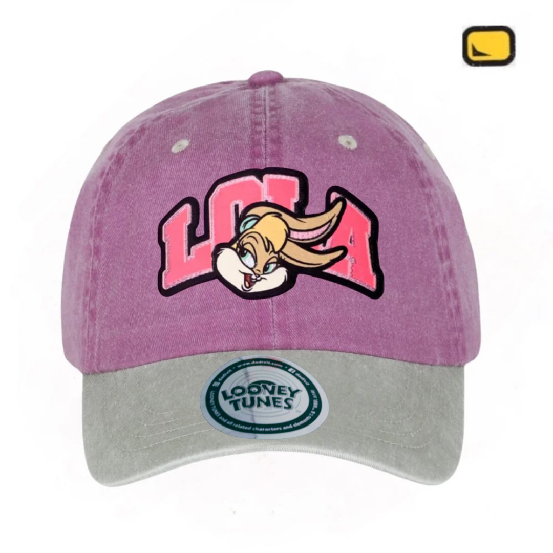 Gorra Looney Tunes Lola Bunny Uva/Beige Tipo Deslavada