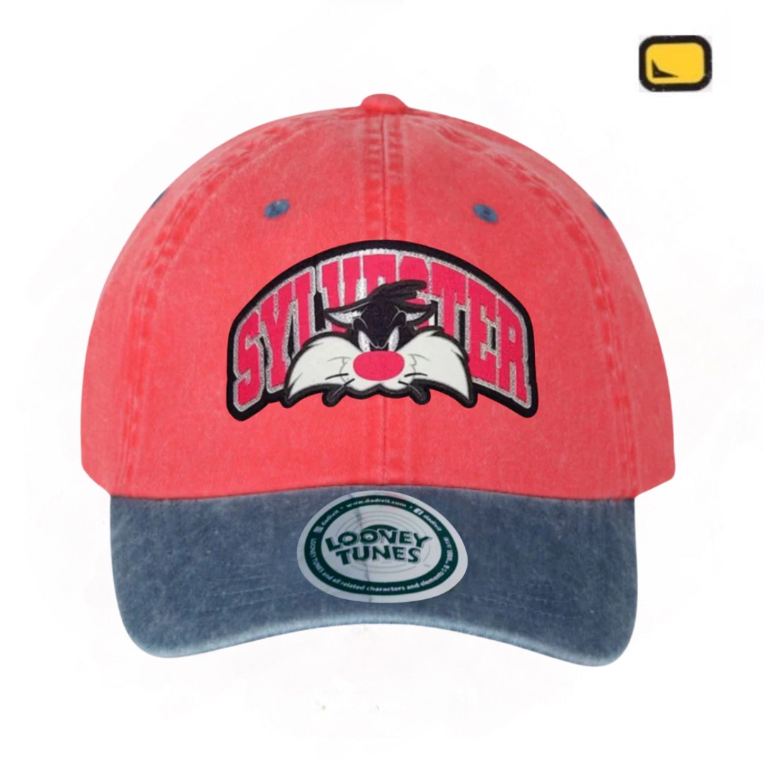 Gorra Looney Tunes “Sylvester Cat” Roja-Azul Vintage