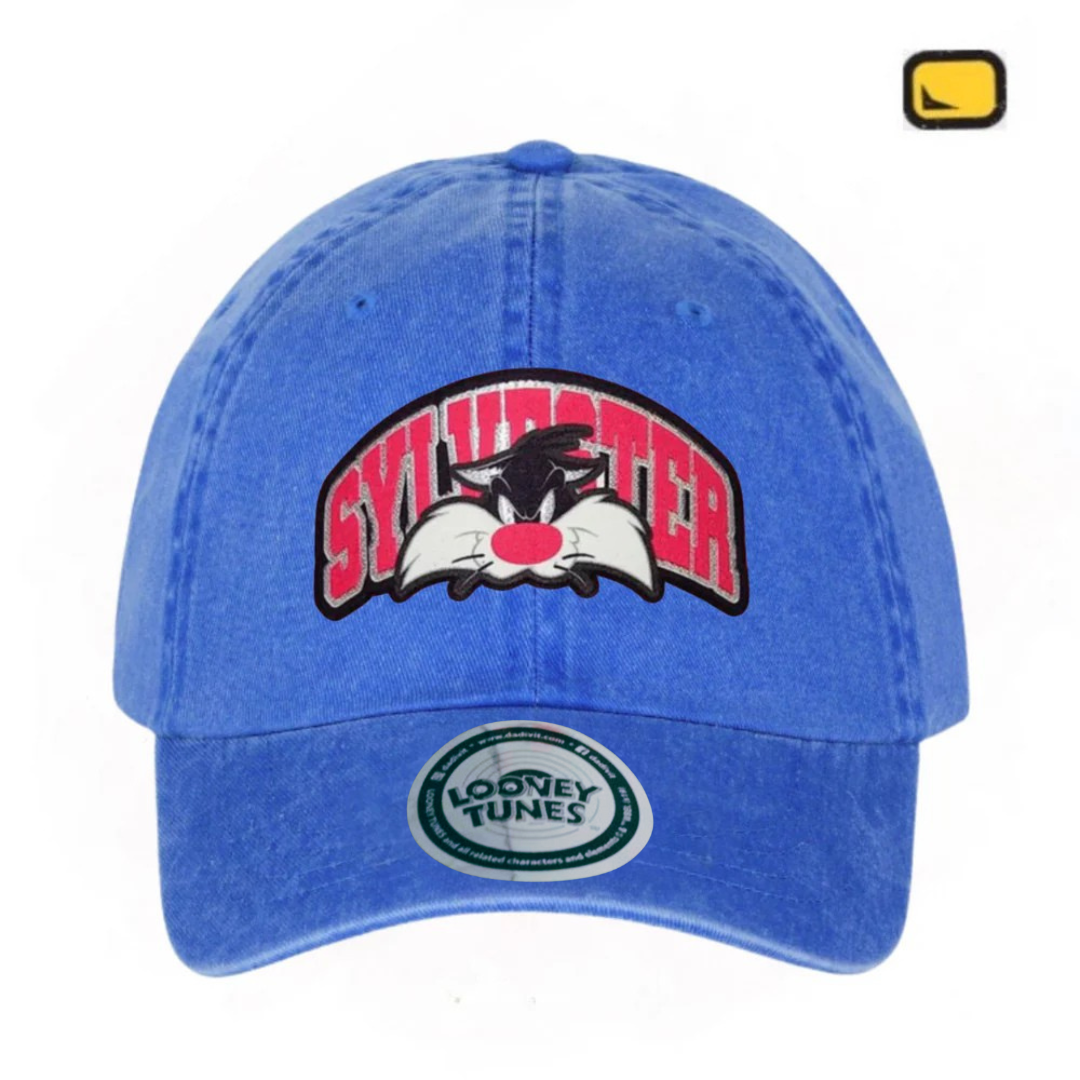 Gorra Looney Tunes Sylvester Cat Azul Royal Tipo Deslavada