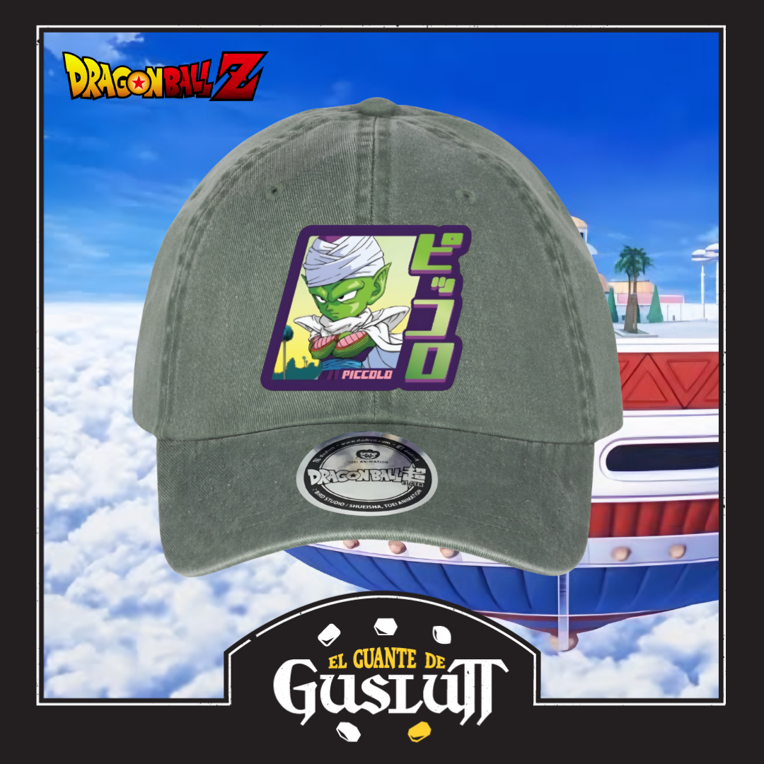 Gorra Dragon Ball Z Chibi Piccolo Verde Tipo Deslavada