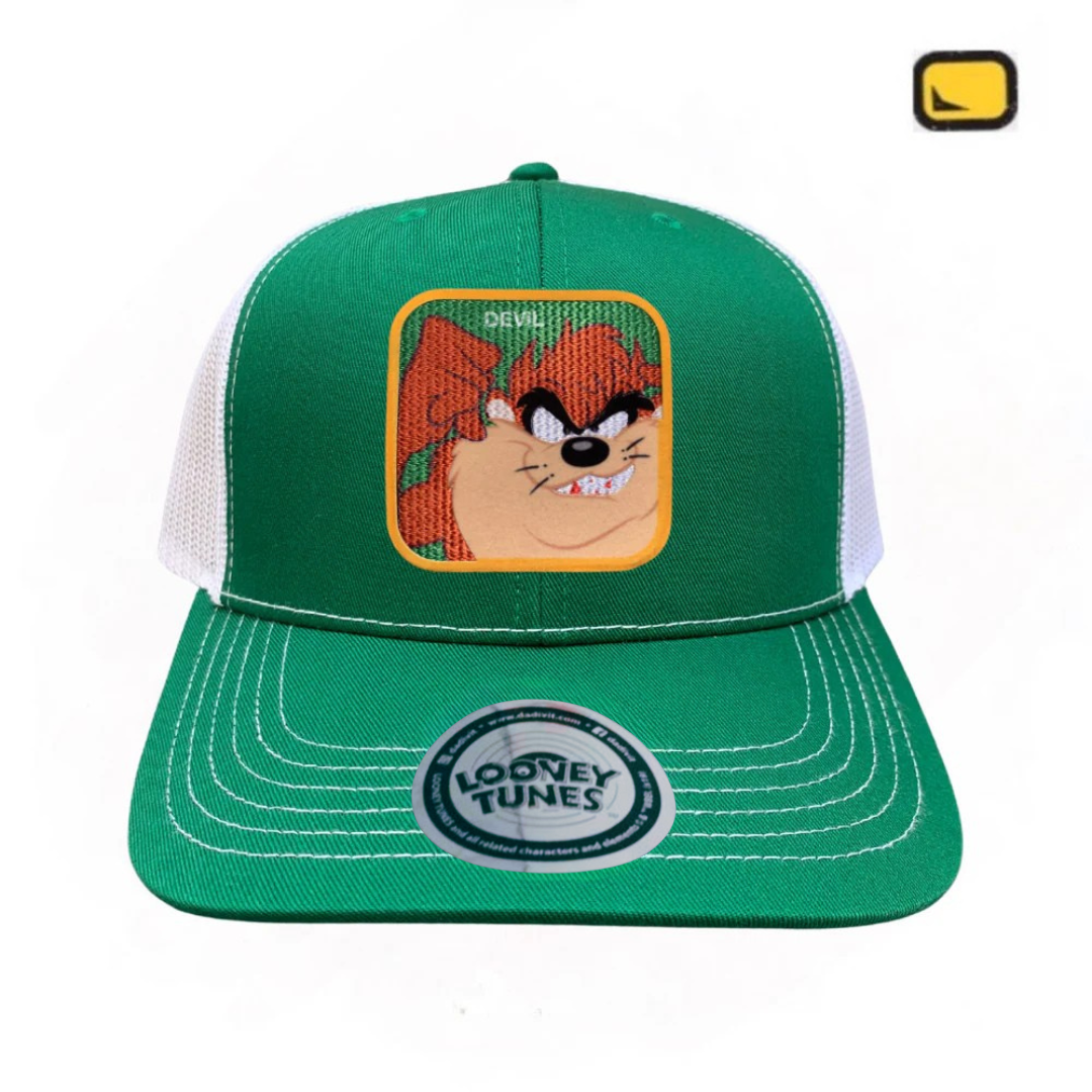 Gorra Looney Tunes “Taz” Verde-Blanca Premium Trucker