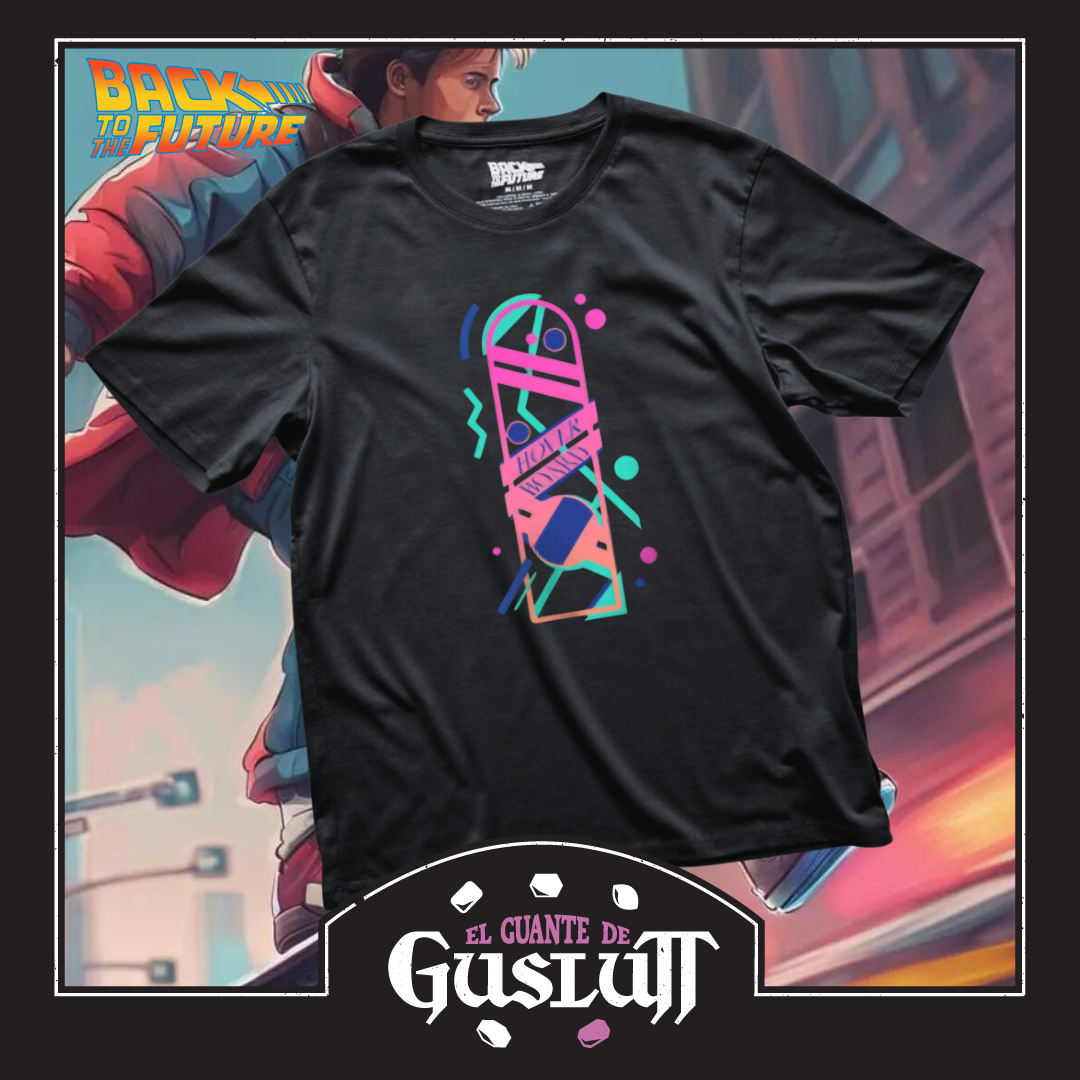 Playera Back to the Future Hoverboard Negra