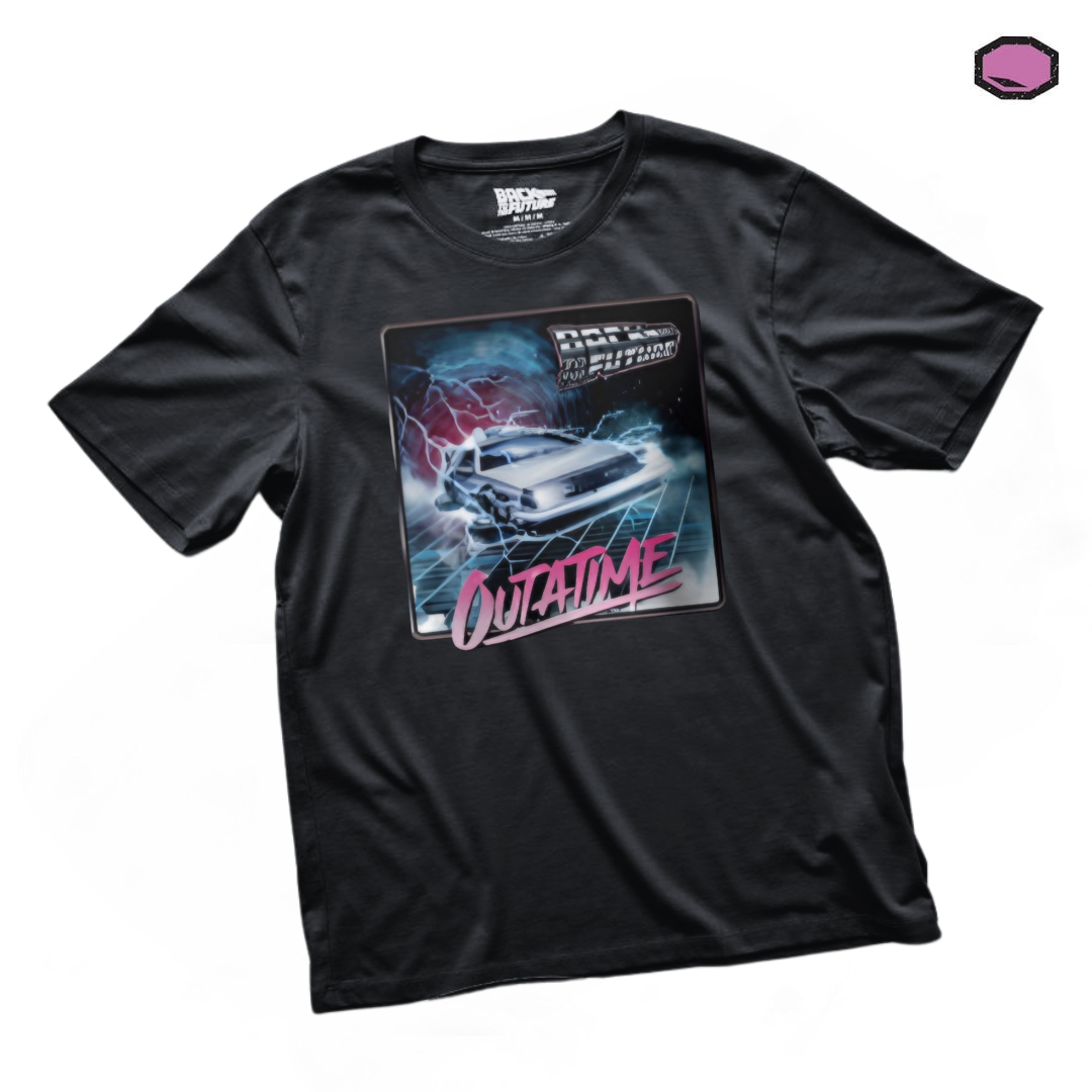 Playera Back to the Future Salto en el Tiempo Negra