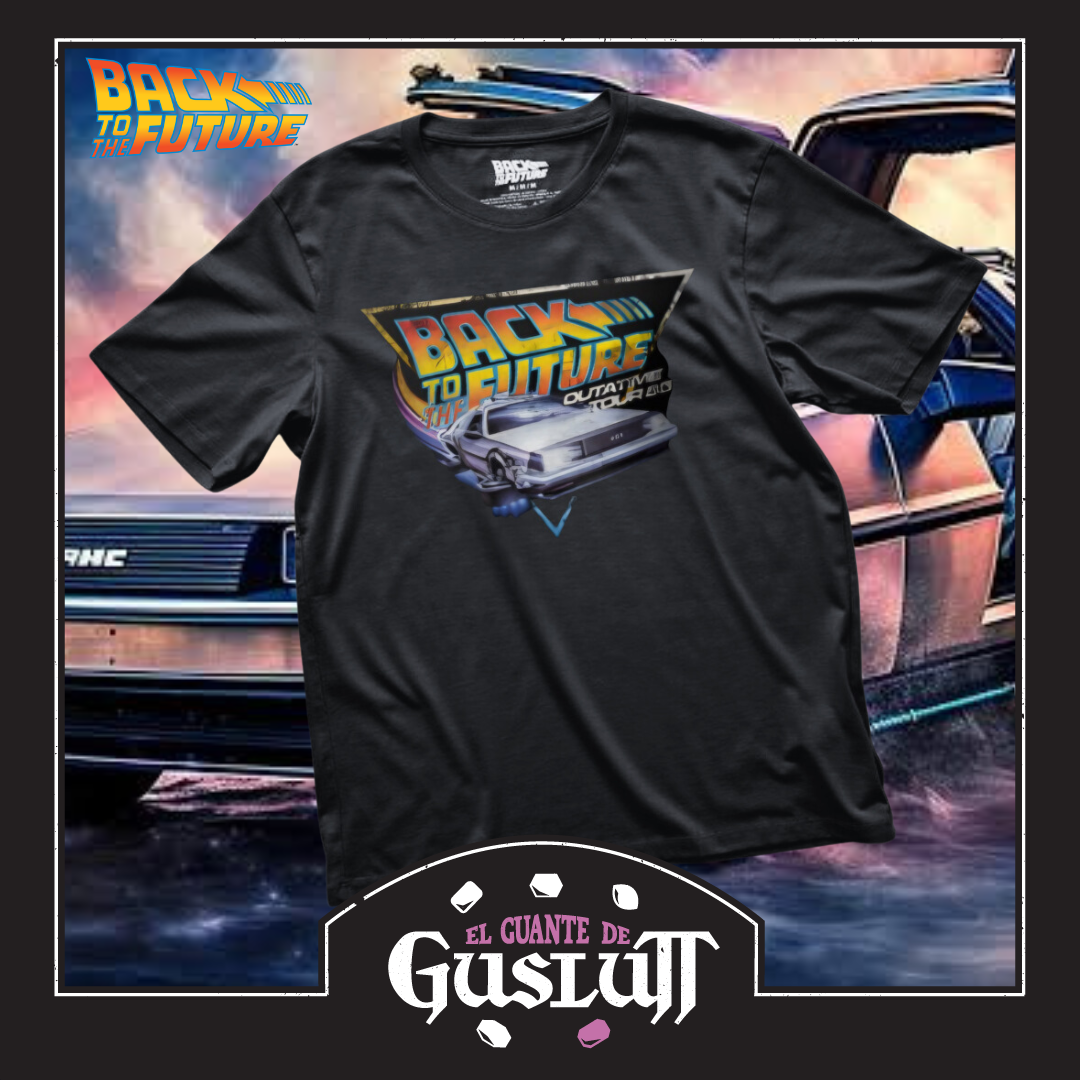 Playera Back to the Future Outatime Tour 85 Negra