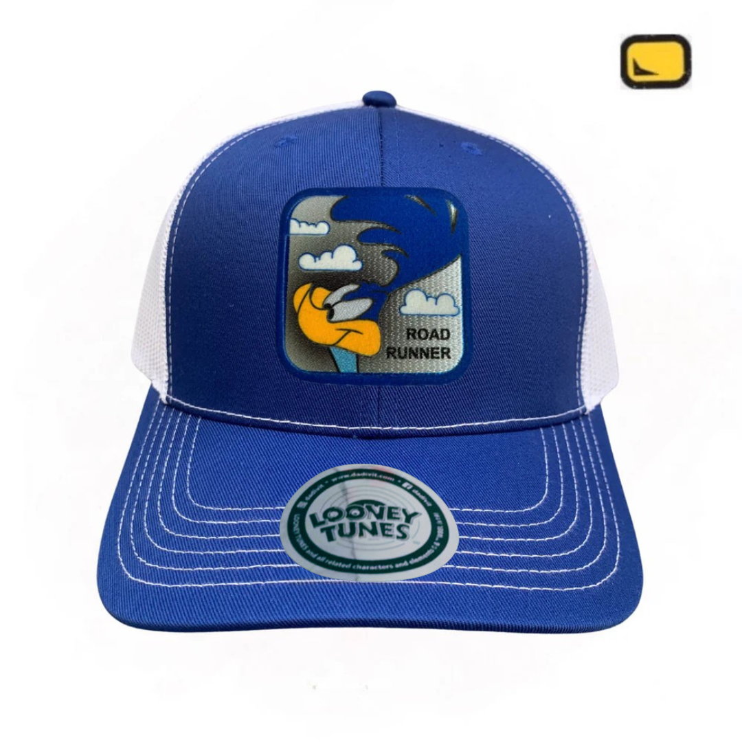 Gorra Looney Tunes “Beep-Beep Road Runner” Azul-Blanca Premium Trucker