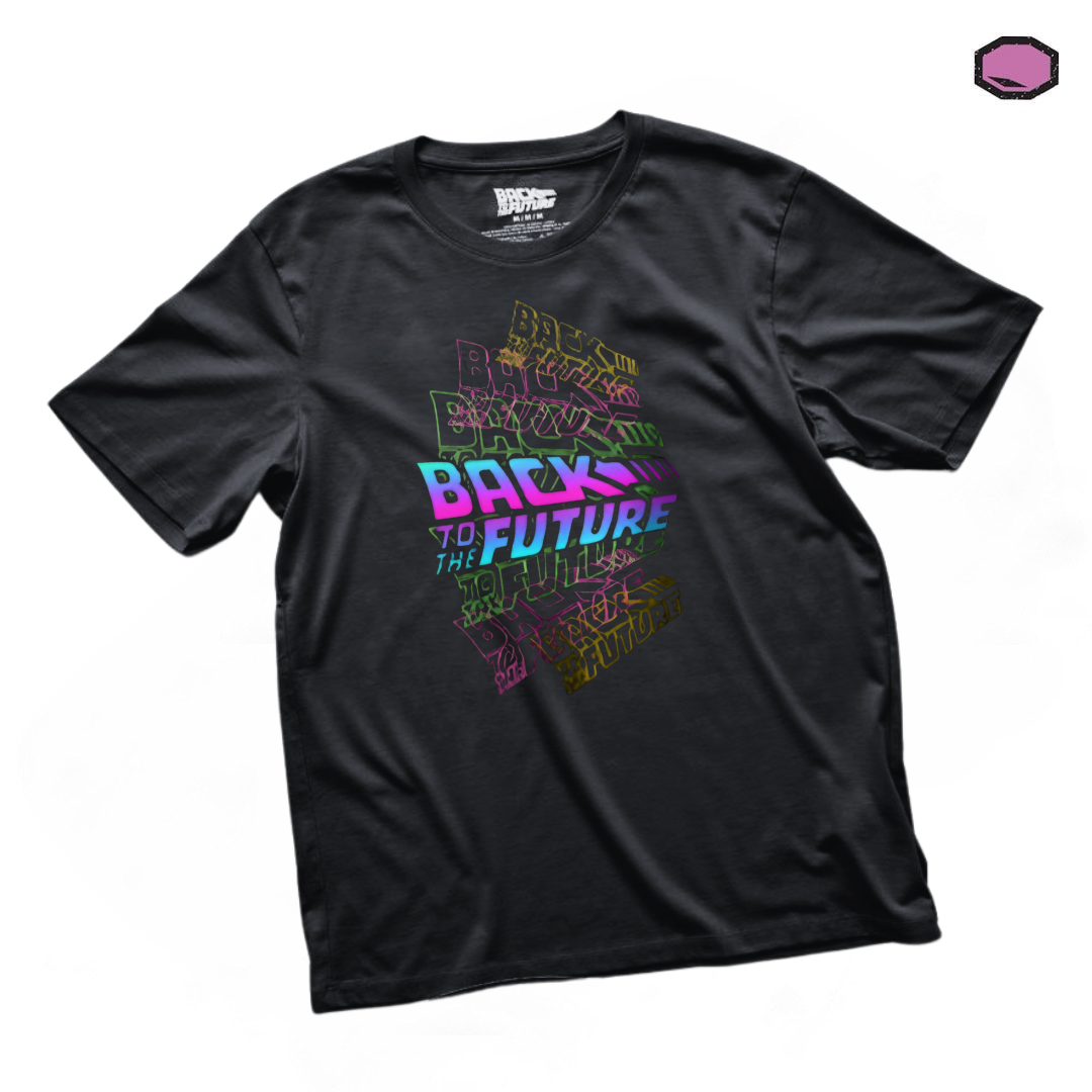 Playera Back to the Future Logos Negra
