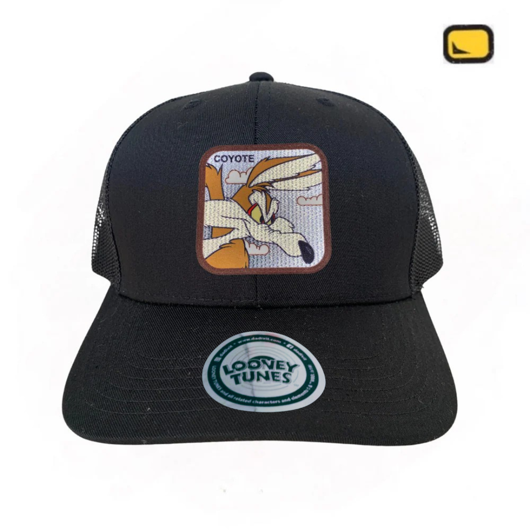 Gorra Looney Tunes “Wile E. Coyote” Negra Premium Trucker