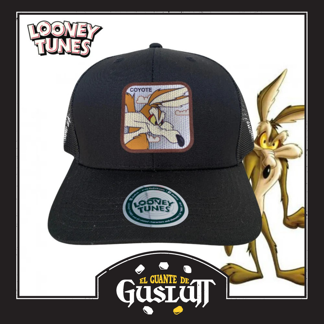Gorra Looney Tunes “Wile E. Coyote” Negra Premium Trucker