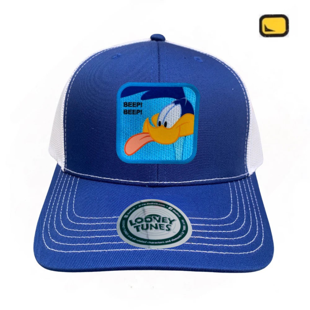Gorra Looney Tunes “Beep-Beep Road Runner” Azul-Blanca Premium Trucker