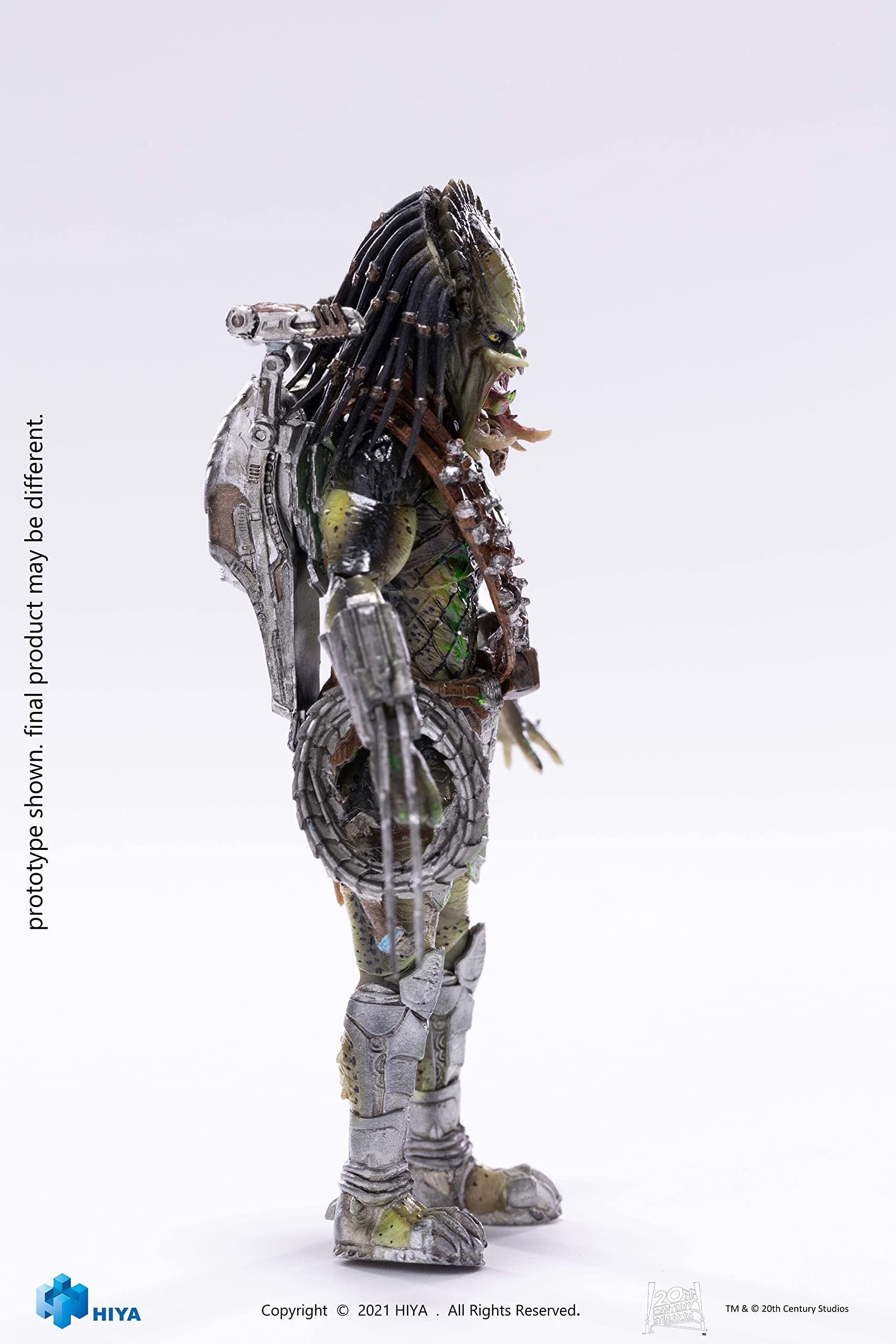 Figura Hiya Toys Aliens vs Predator Requiem Wolf Predator (Battle Damage) PX Previews Exclusive Escala 1/18