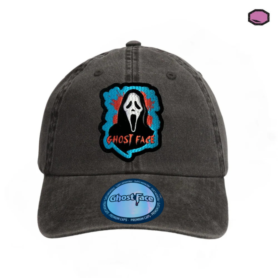 Gorra Scream Ghostface Gris Tipo Deslavada