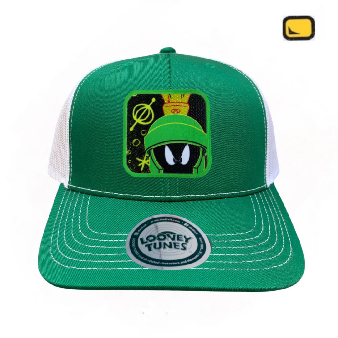 Gorra Looney Tunes “Marvin The Martian” Verde-Blanca Premium Trucker