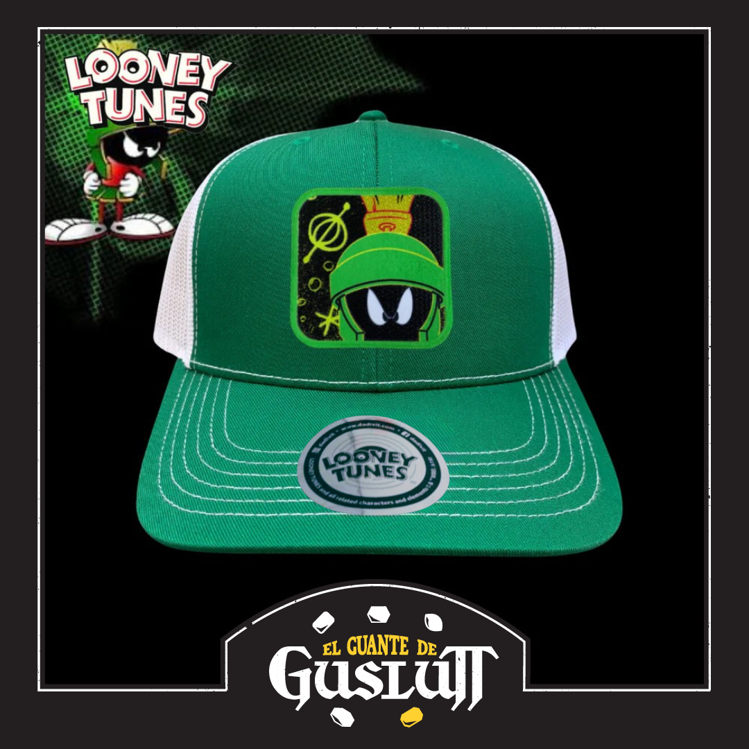 Gorra Looney Tunes “Marvin The Martian” Verde-Blanca Premium Trucker