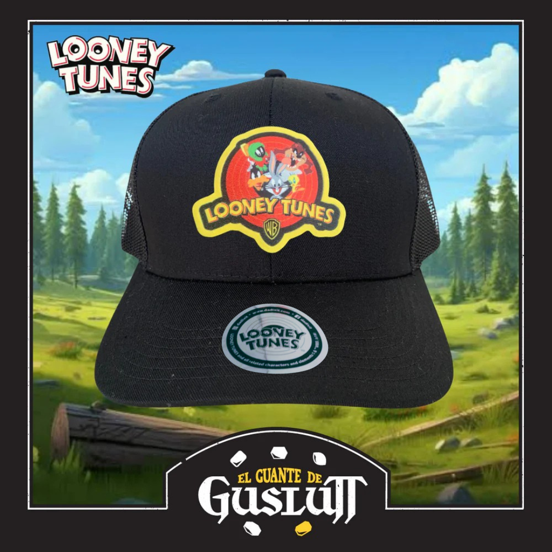 Gorra Looney Tunes “Classic Logo” Negra Premium Trucker