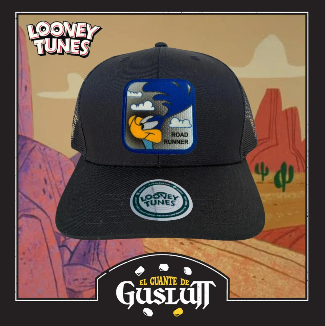 Gorra Looney Tunes “Beep-Beep Road Runner” Negra Premium Trucker