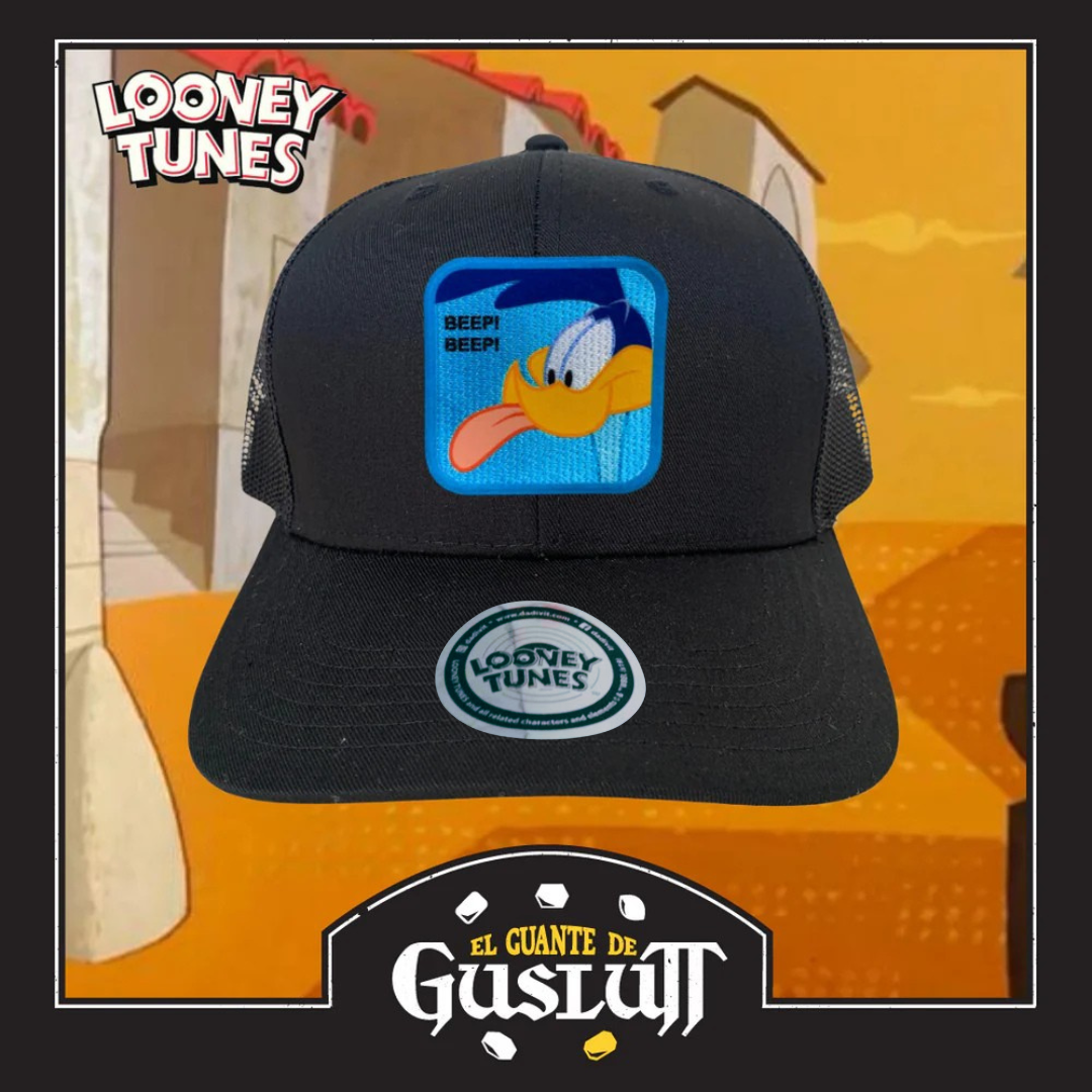 Gorra Looney Tunes “Beep-Beep Road Runner” Negra Premium Trucker