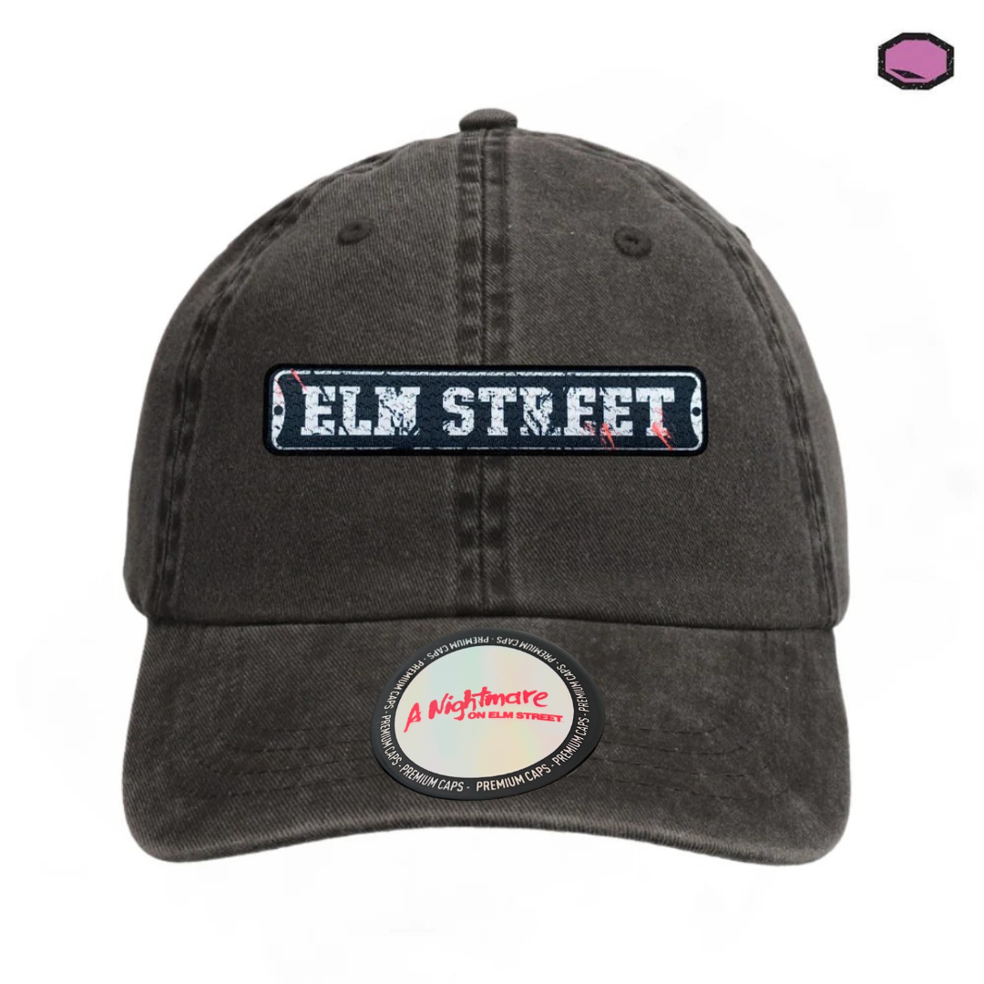 Gorra A Nightmare on Elm Street Street Sign Gris Tipo Deslavada
