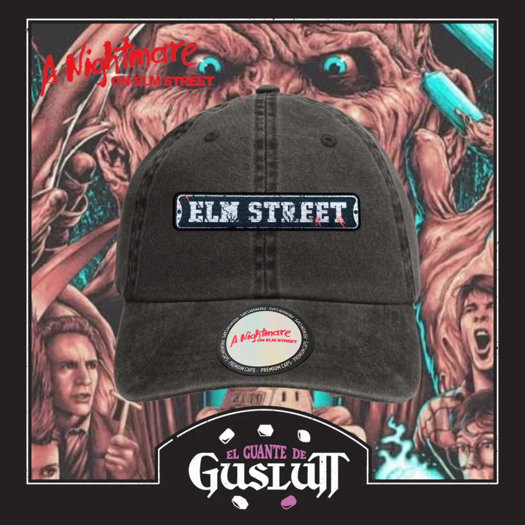 Gorra A Nightmare on Elm Street Street Sign Gris Tipo Deslavada