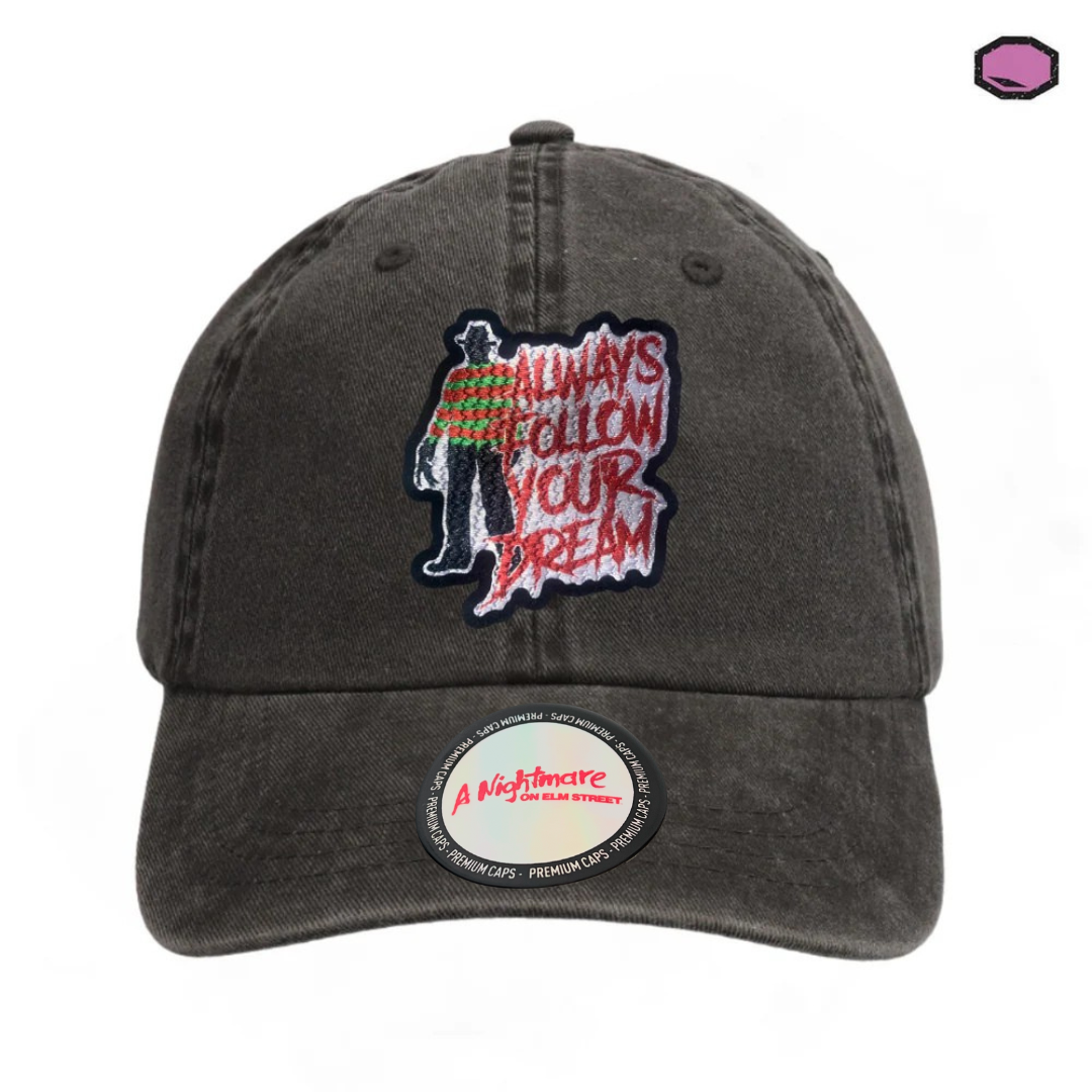 Gorra A Nightmare on Elm Street Freddy Krueger Gris Tipo Deslavada