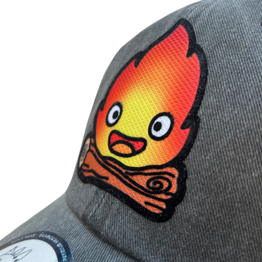 Gorra Studio Ghibli Howl’s moving castle “Calcifer” Gris Vintage