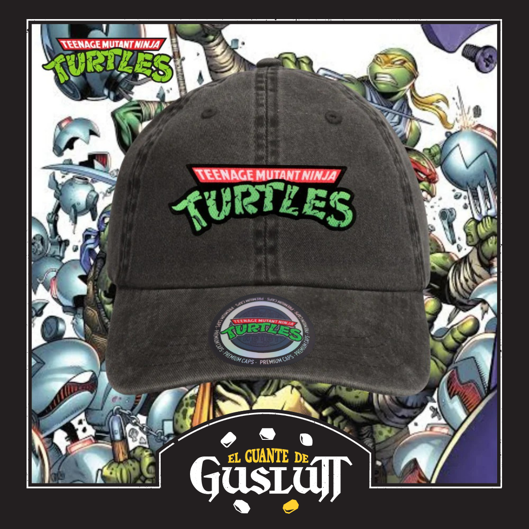 Gorra Tortugas Ninja Logo Clásico Gris Tipo Deslavada