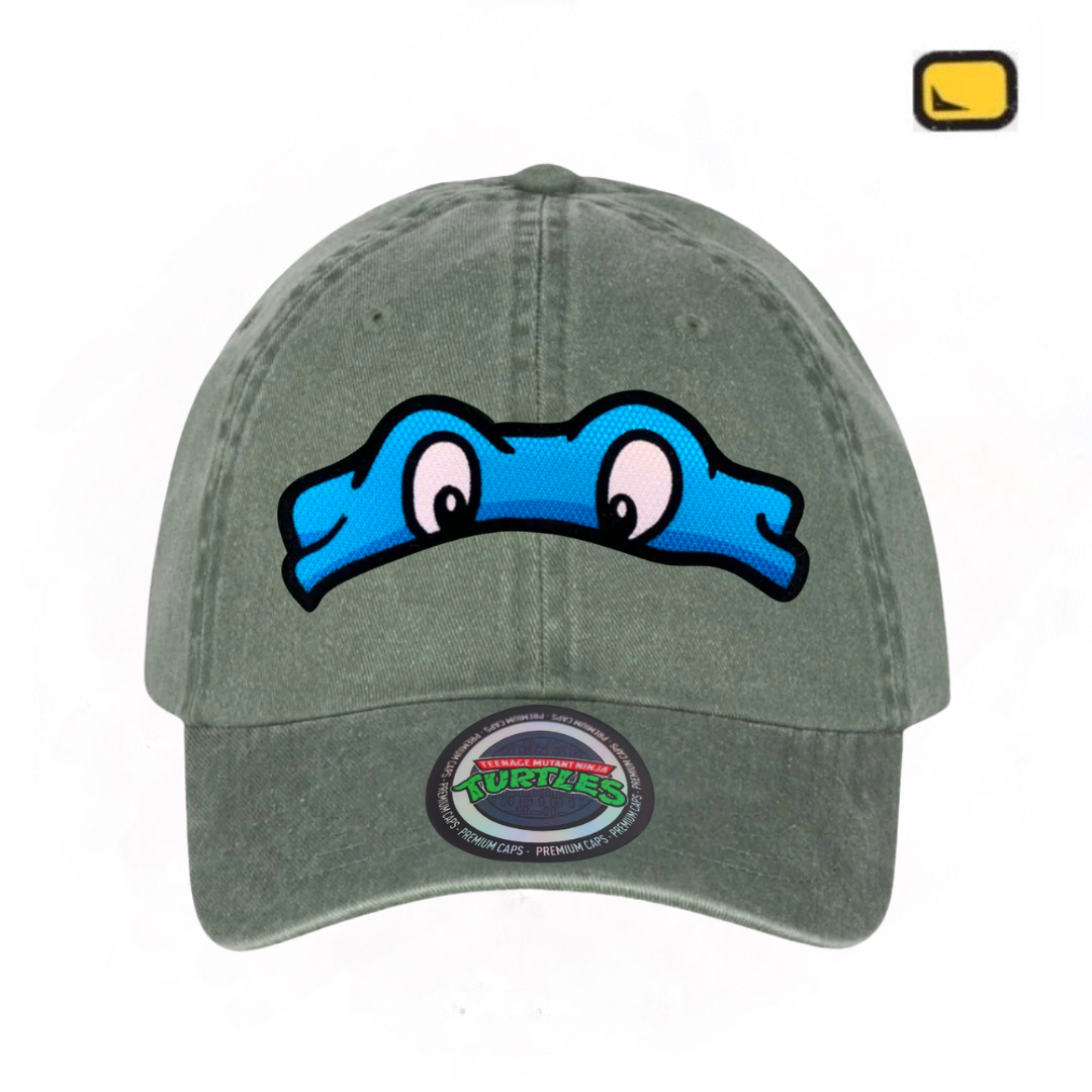 Gorra Tortugas Ninja Leonardo Verde Tipo Deslavada
