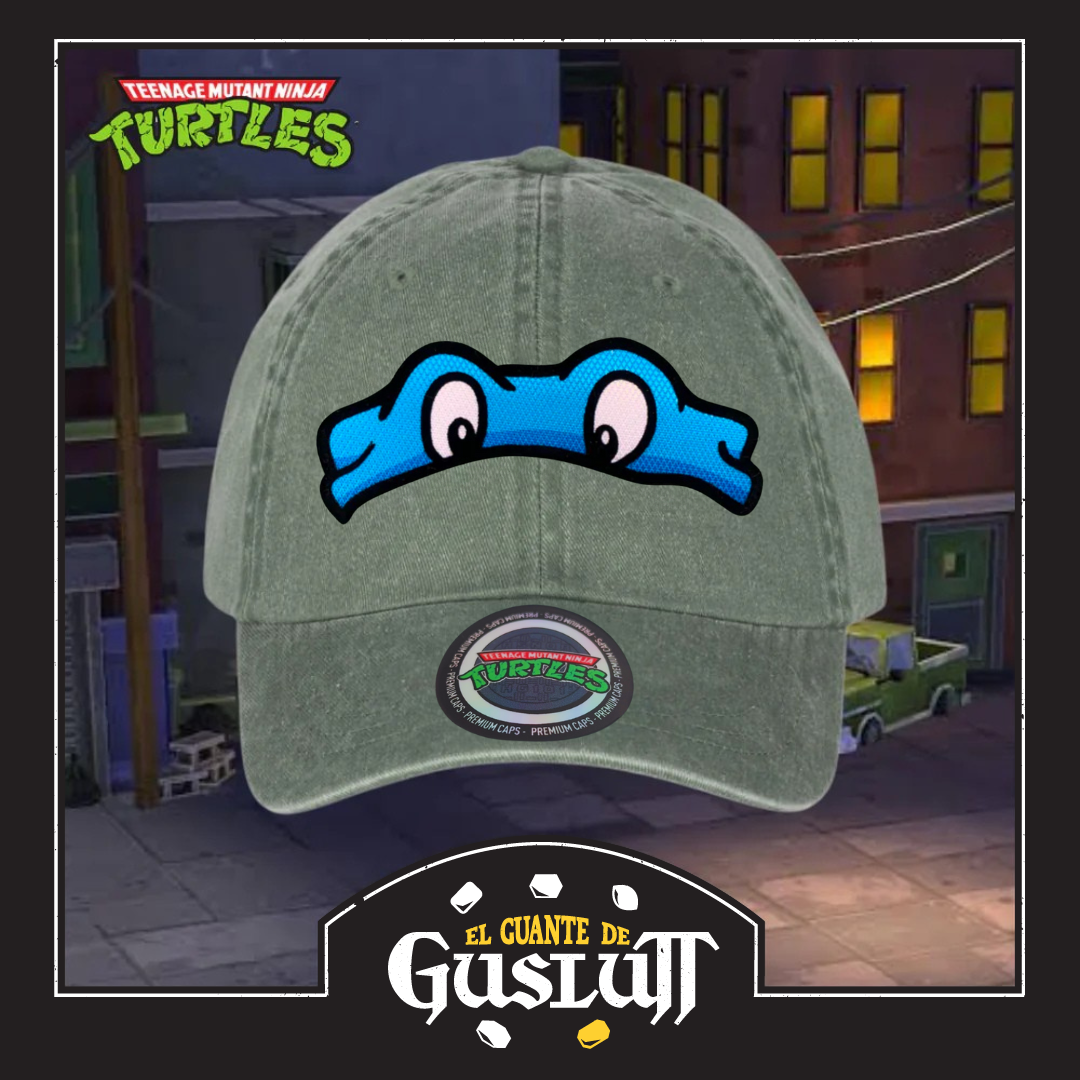 Gorra Tortugas Ninja Leonardo Verde Tipo Deslavada