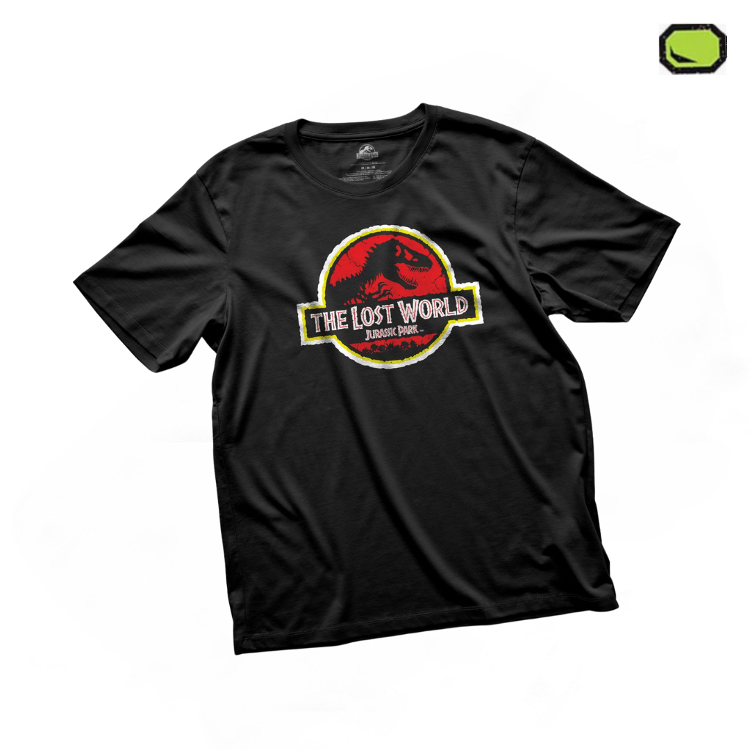 Playera The Lost World: Jurassic Park Logo Negra