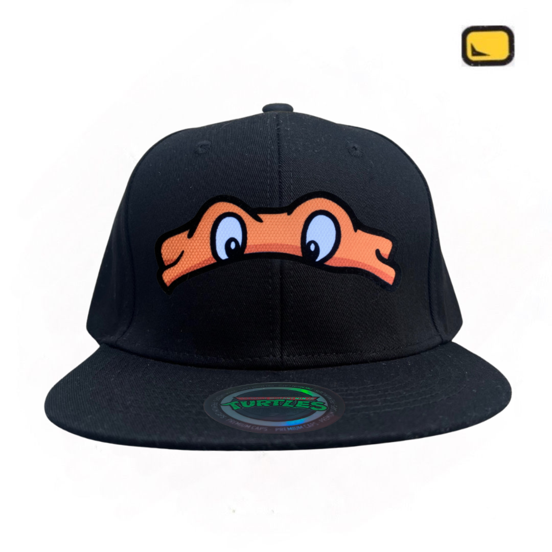 Gorra Tortugas Ninja Michaelangelo Snapback Negra