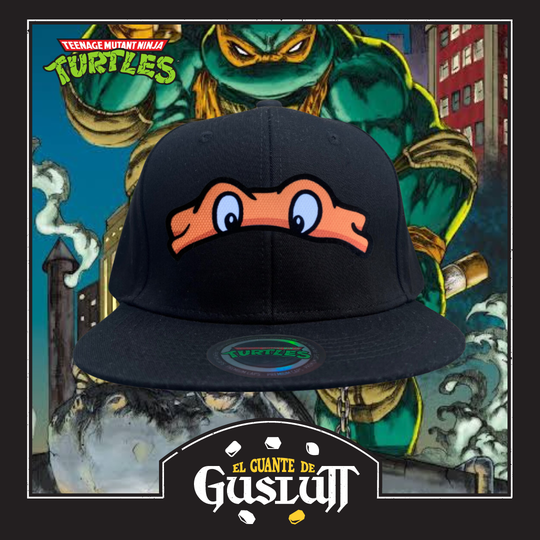 Gorra Tortugas Ninja Michaelangelo Snapback Negra