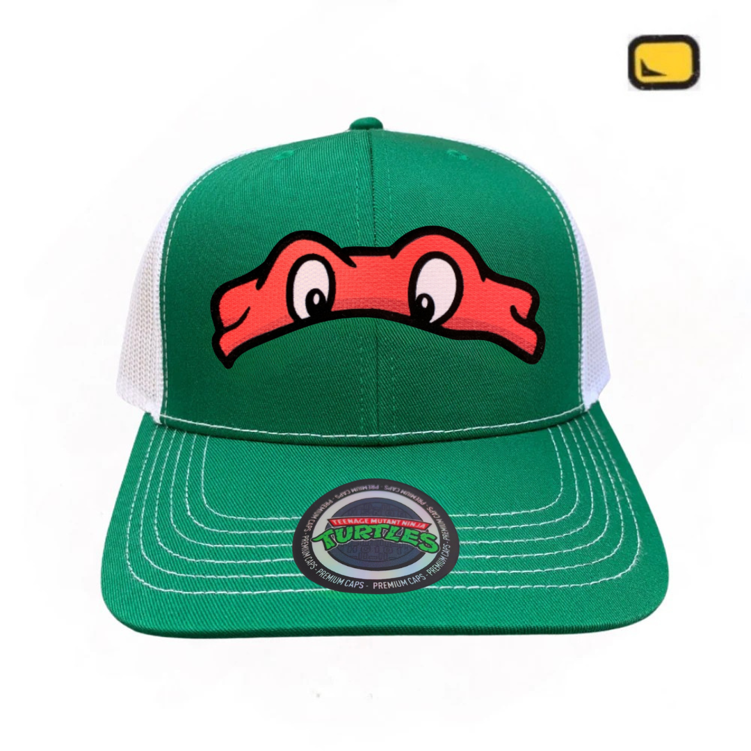 Gorra Tortugas Ninja Raphael Verde/Blanca Tipo Trucker Premium