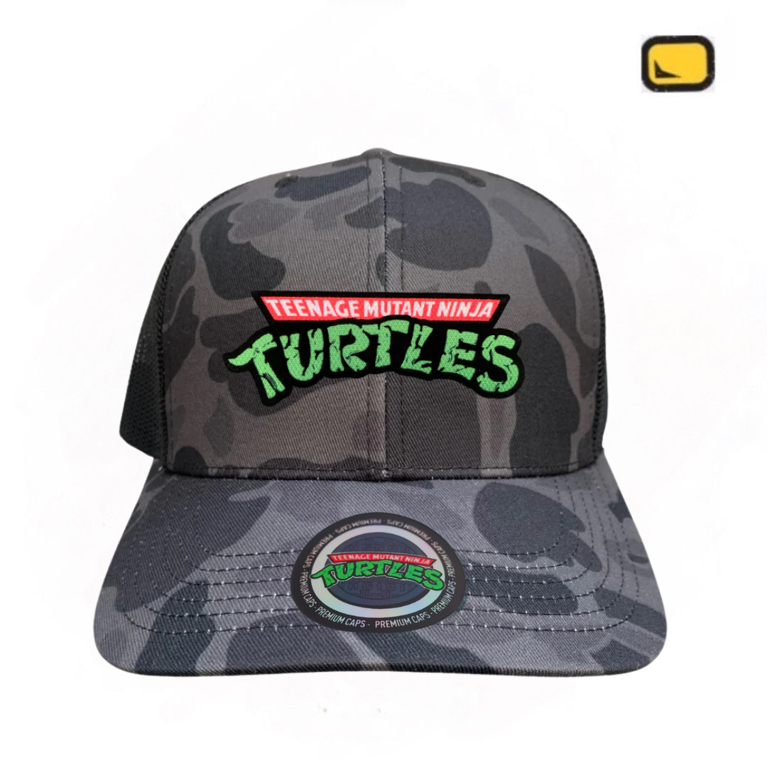 Gorra Tortugas Ninja Logo Clásico Camo Tipo Trucker Premium