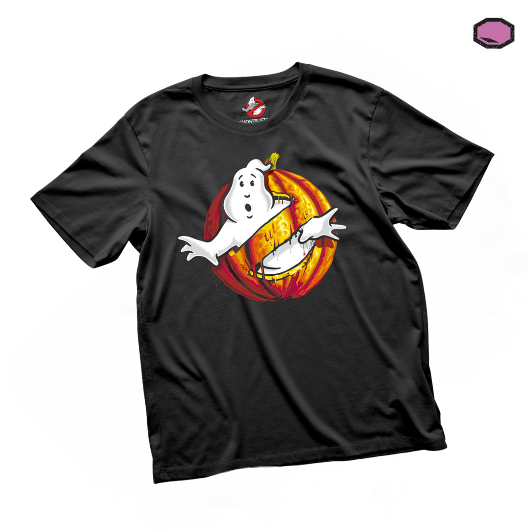 Playera Los Cazafantasmas Logo Calabaza Negra
