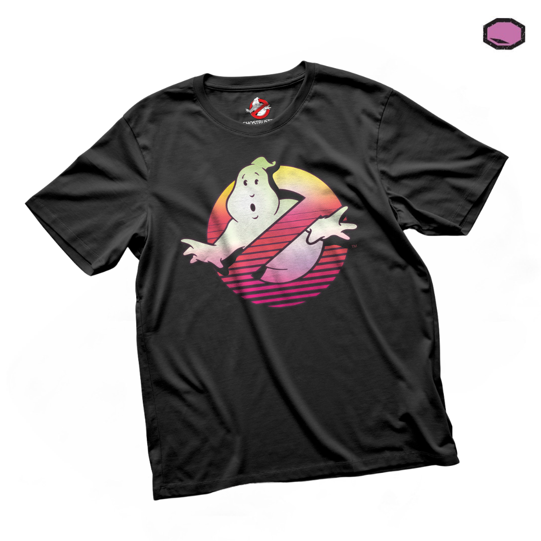 Playera Los Cazafantasmas Logo Vintage Negra