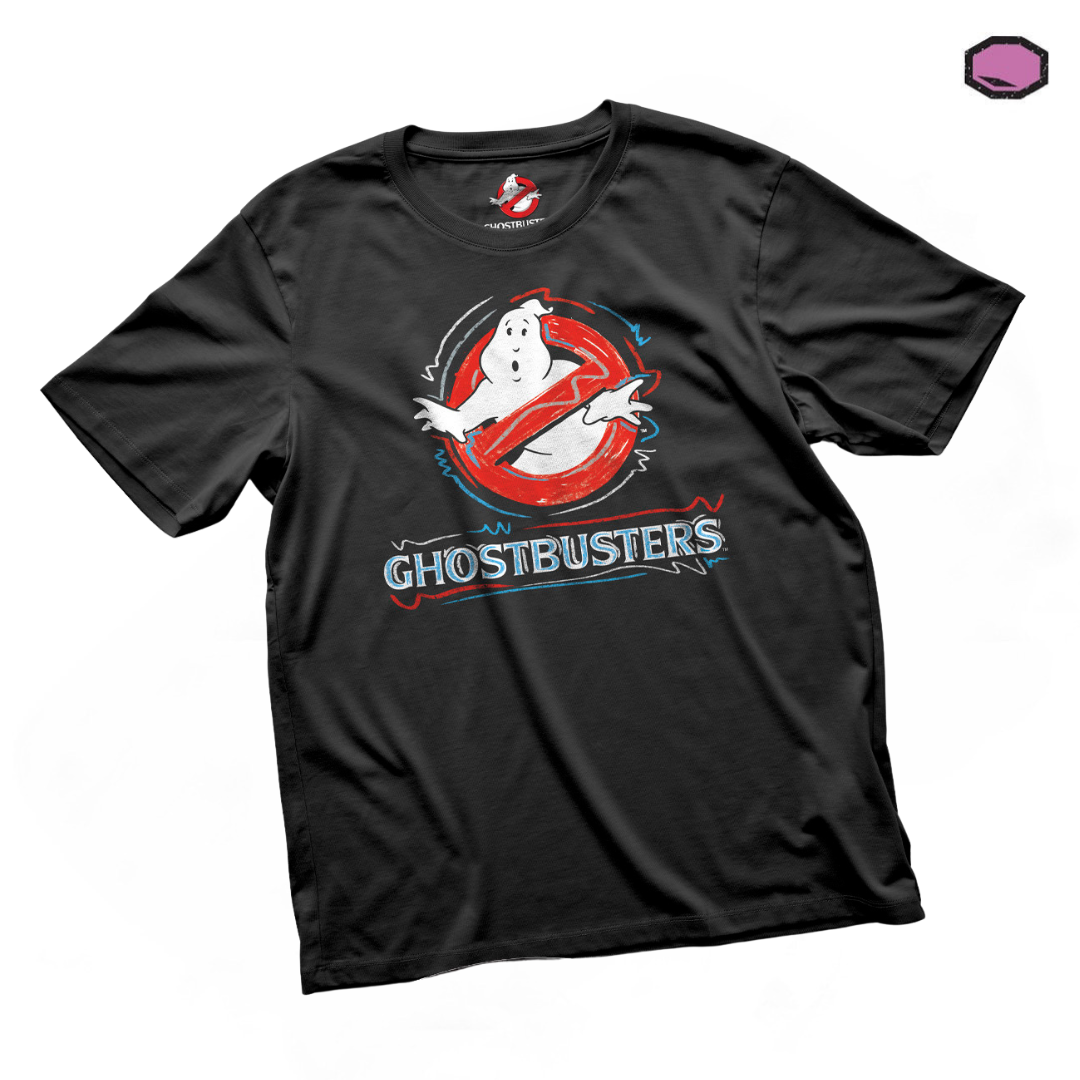 Playera Los Cazafantasmas Logo de Colores Negra