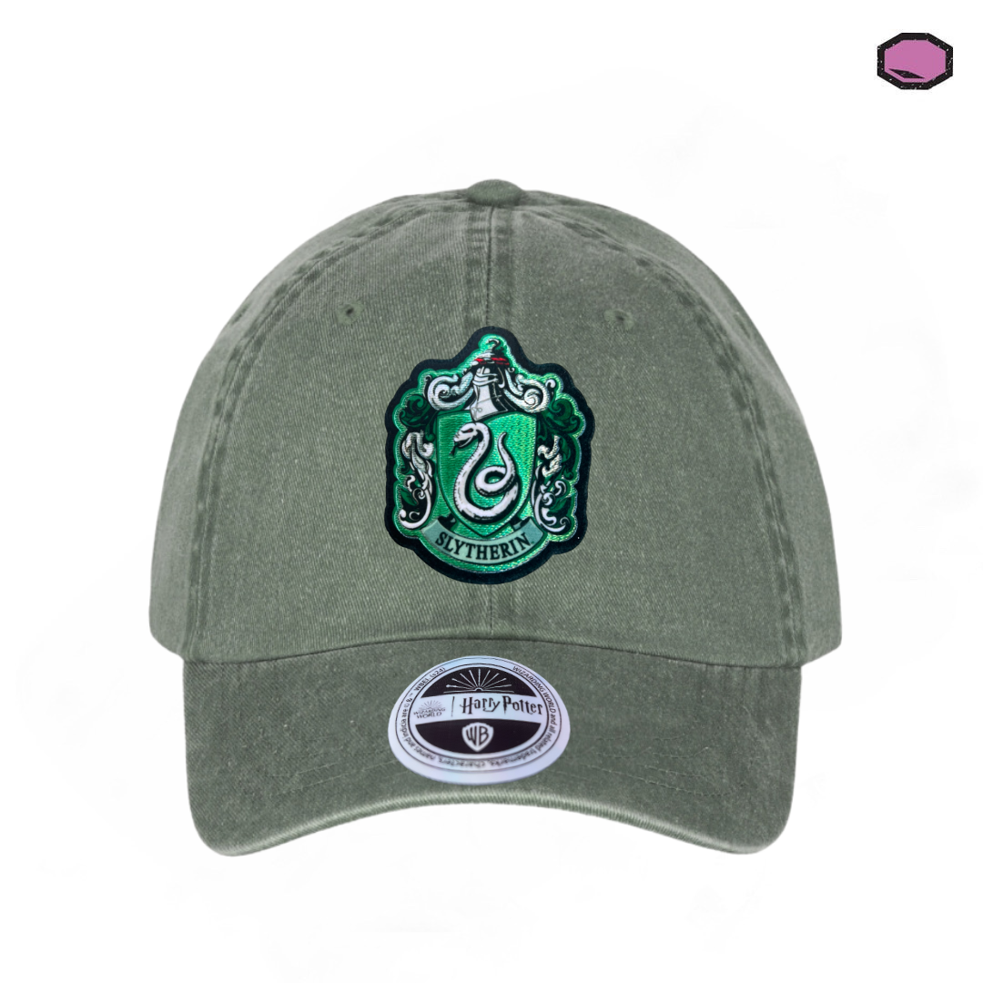 Gorra Harry Potter Emblema Slytherin Verde Tipo Deslavada