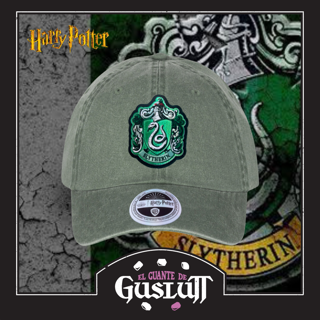 Gorra Harry Potter Emblema Slytherin Verde Tipo Deslavada