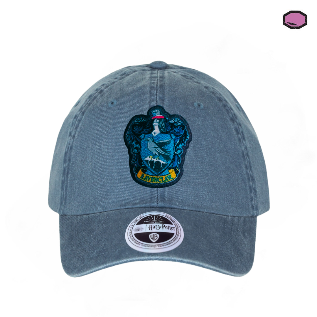 Gorra Harry Potter Emblema Ravenclaw Azul Tipo Deslavada
