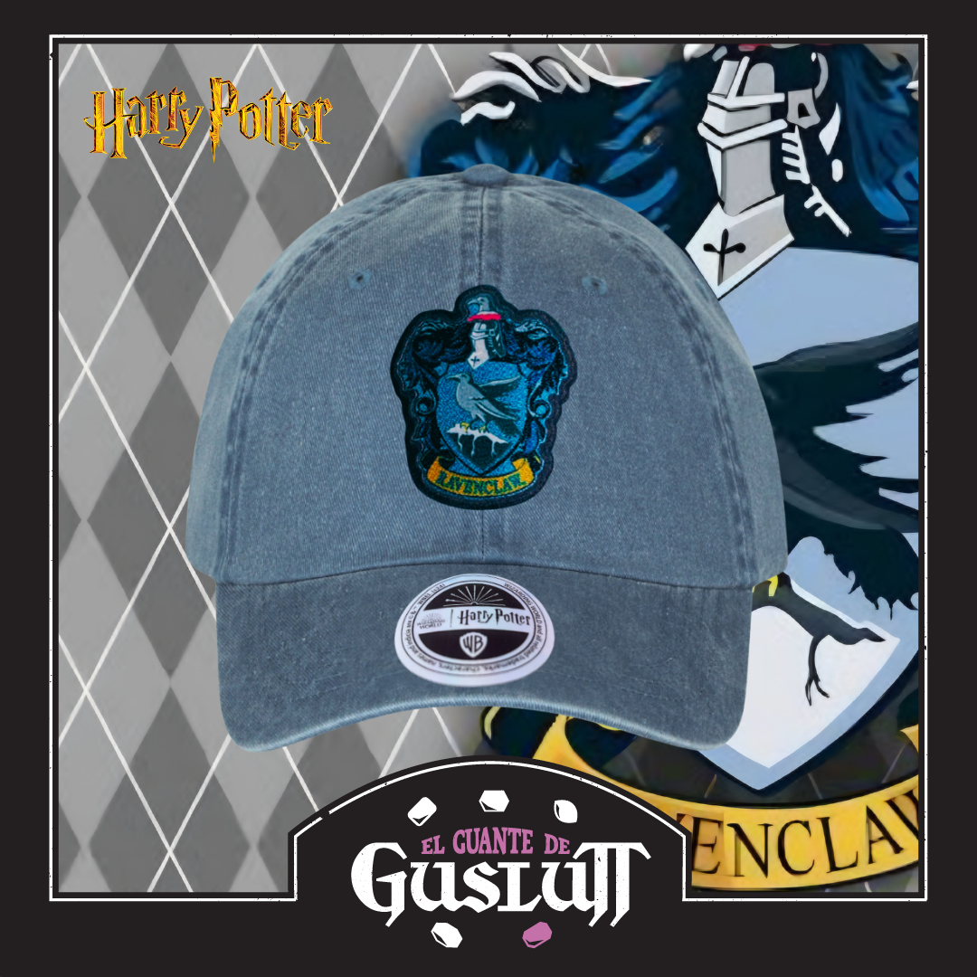 Gorra Harry Potter Emblema Ravenclaw Azul Tipo Deslavada