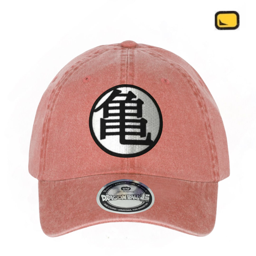Gorra Dragon Ball Z Kame Kanji Naranja Tipo Deslavada