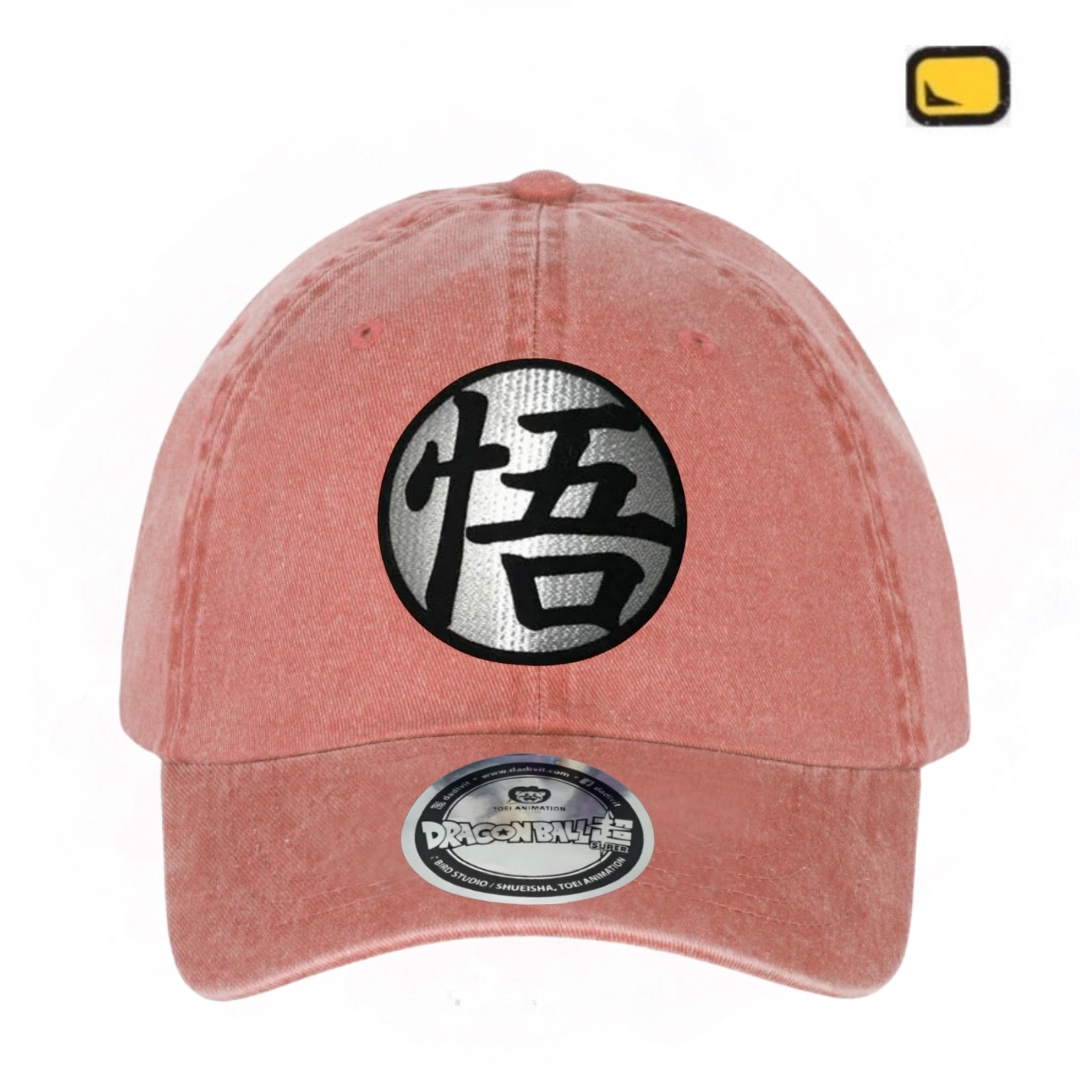 Gorra Dragon Ball Z Kanji Goku Naranja Tipo Deslavada