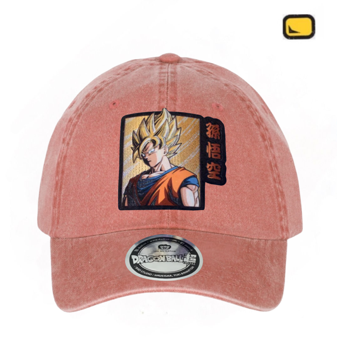 Gorra Dragon Ball Z Super Saiyan Goku Naranja Tipo Deslavada
