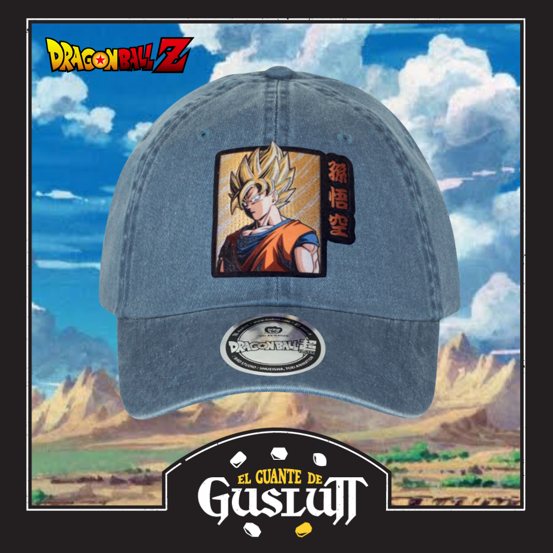 Gorra Dragon Ball Z Super Saiyan Goku Azul Tipo Deslavada