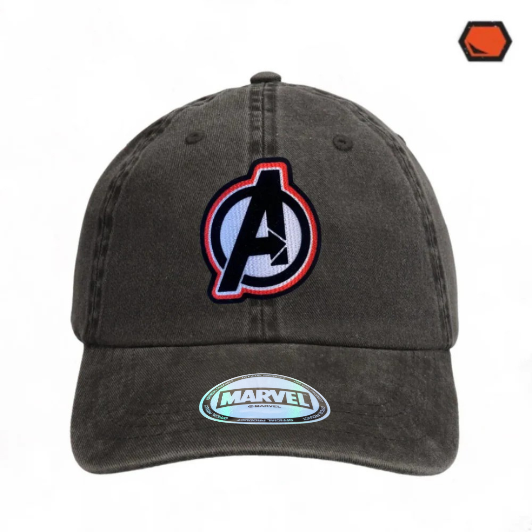 Gorra Marvel Avengers Classic Logo Gris Tipo Deslavada