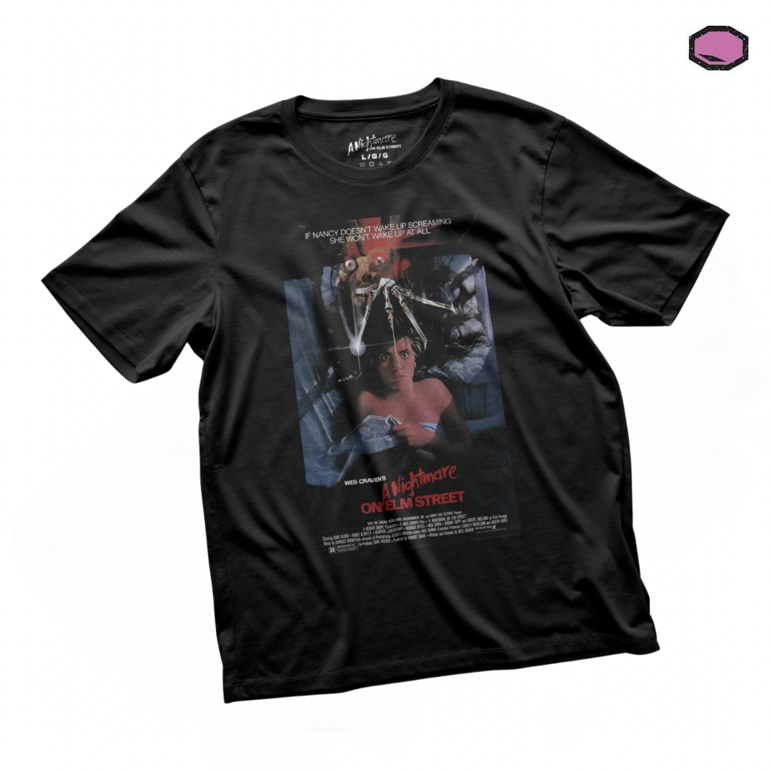 Playera A Nightmare on Elm Street Póster Clásico Negra