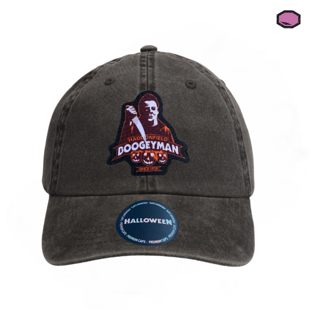 Gorra Halloween The Boogeyman of Haddonfield Gris Tipo Deslavada