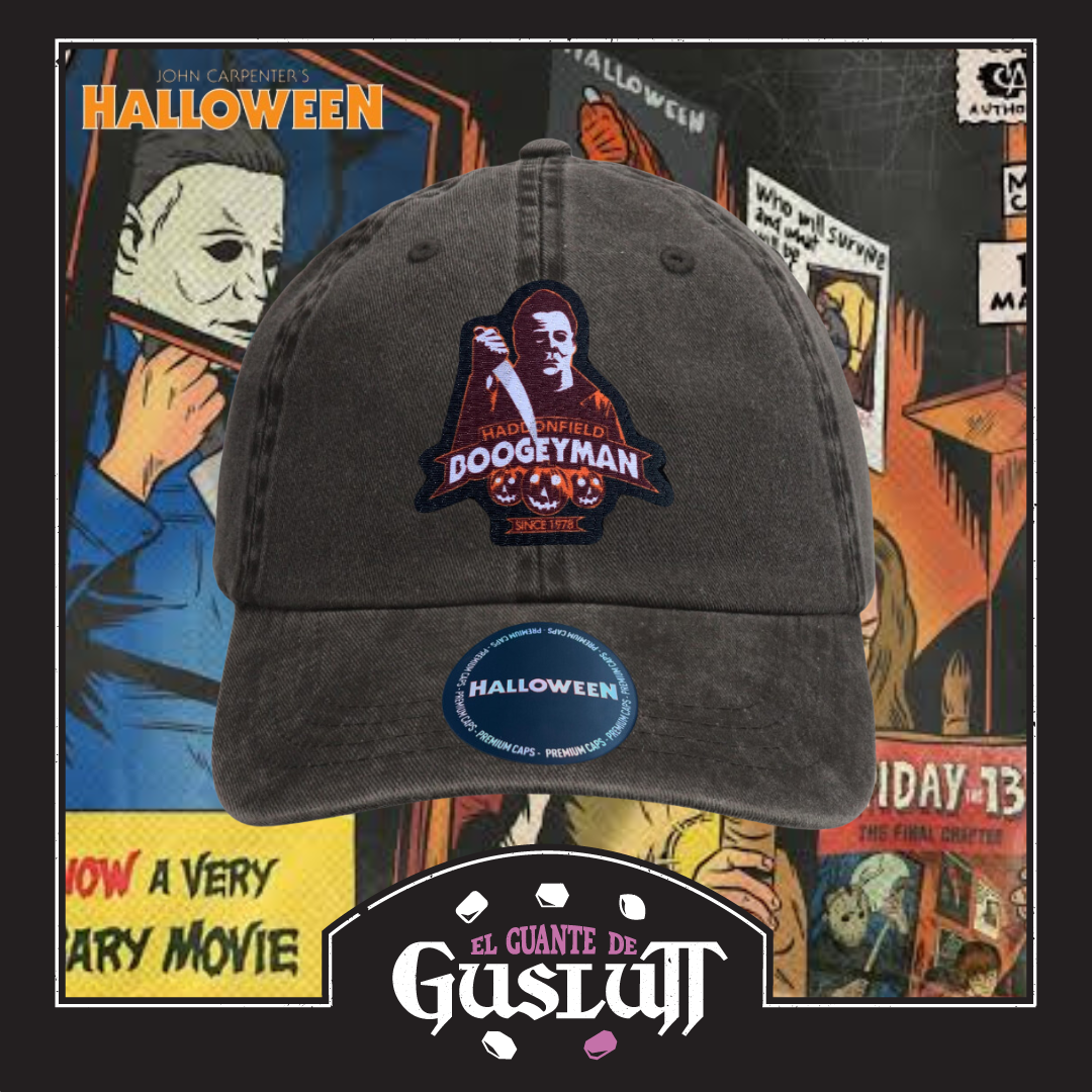 Gorra Halloween The Boogeyman of Haddonfield Gris Tipo Deslavada