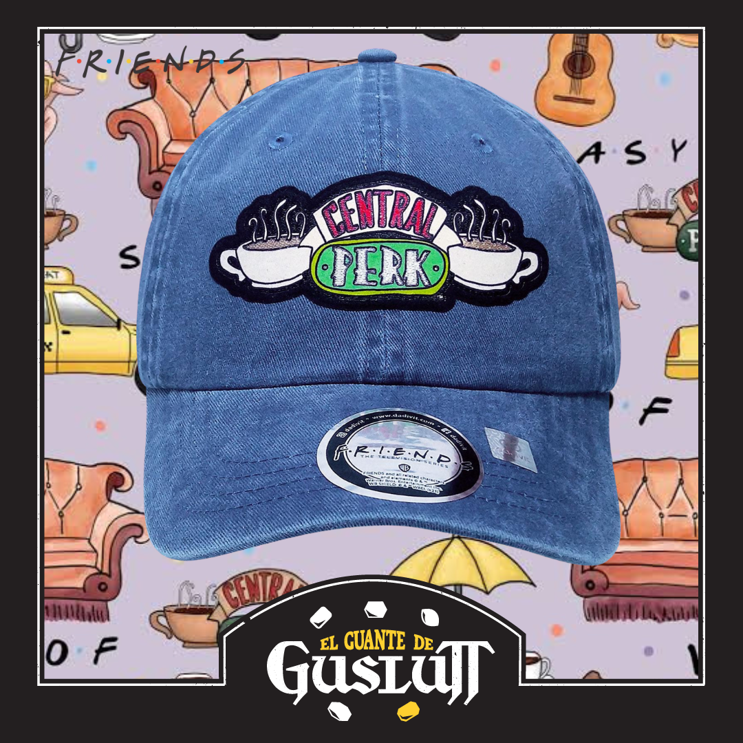 Gorra Friends Central Perk Azul Marino Tipo Deslavada