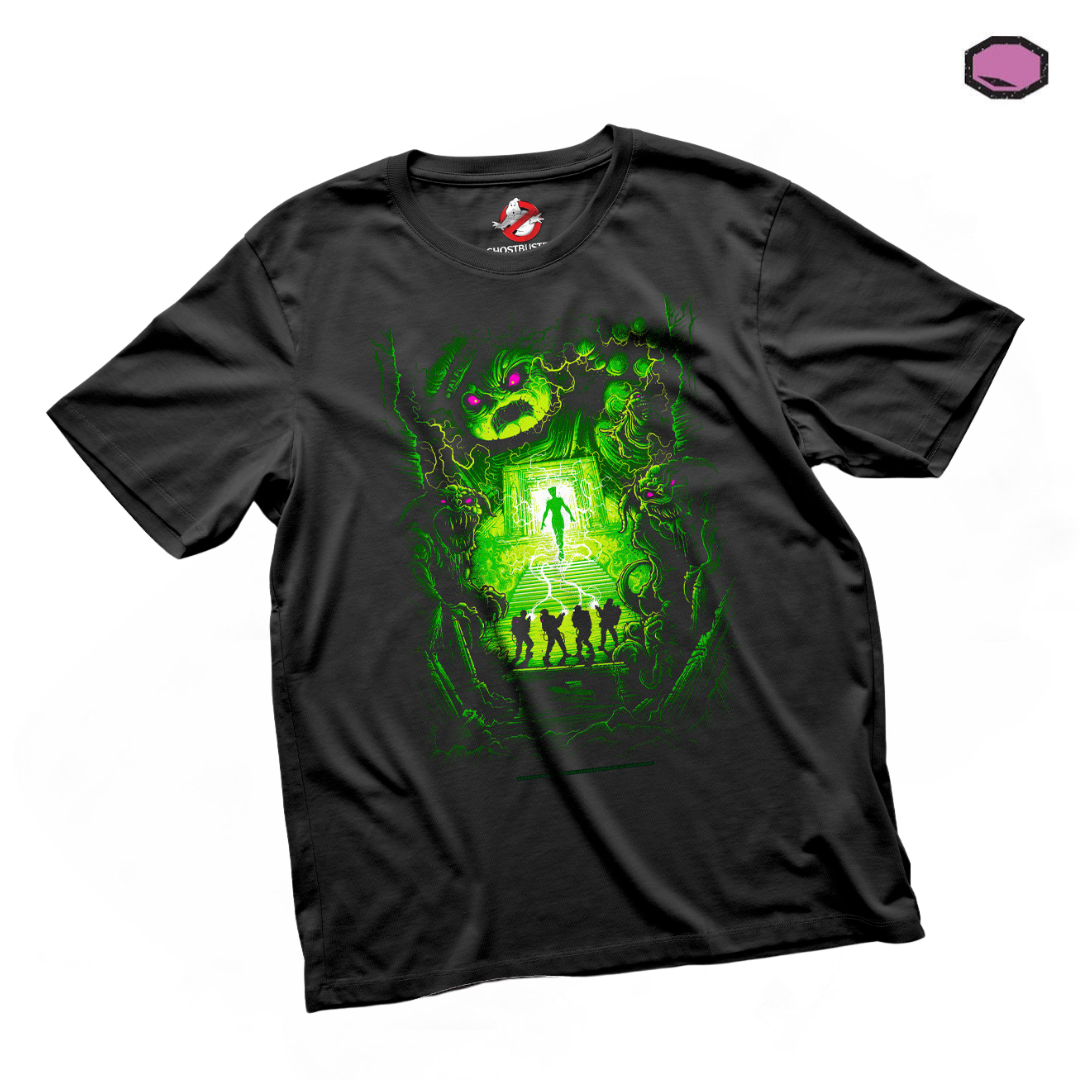 Playera Los Cazafantasmas vs Gozer Negra